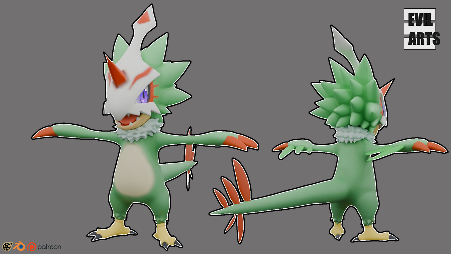 Pteromon (Blender, SFM + STL)