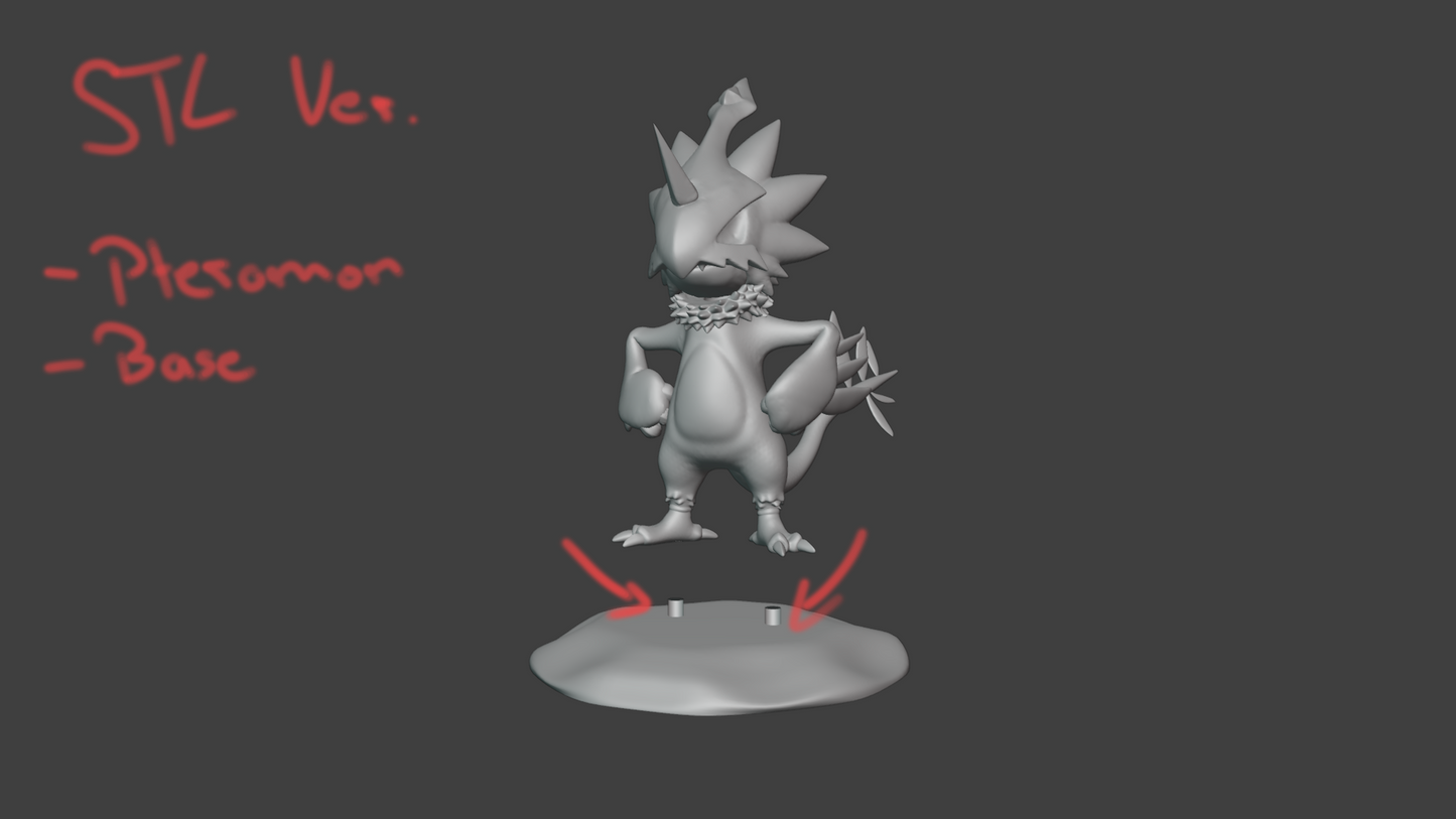 Pteromon (Blender, SFM + STL)
