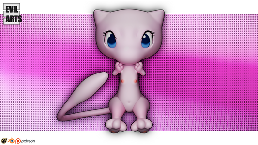 Mew (Blender, SFM+STL) **Full Version**