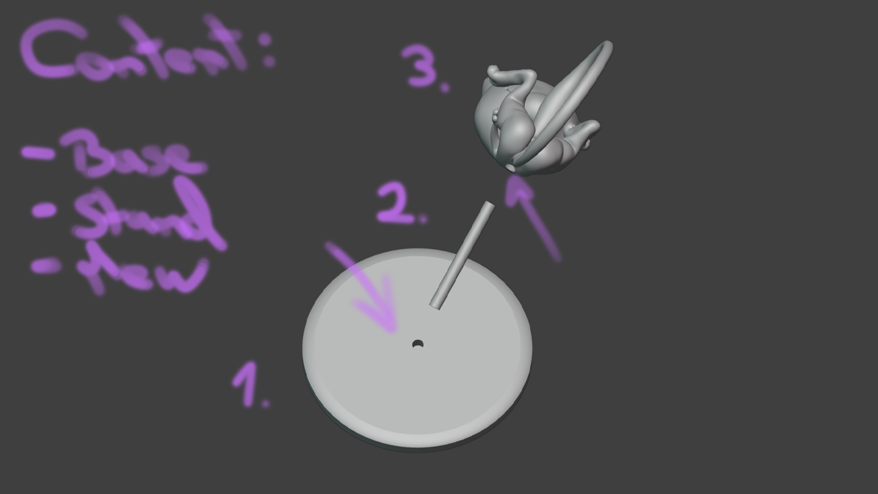 Mew (Blender, SFM+STL) **Full Version**